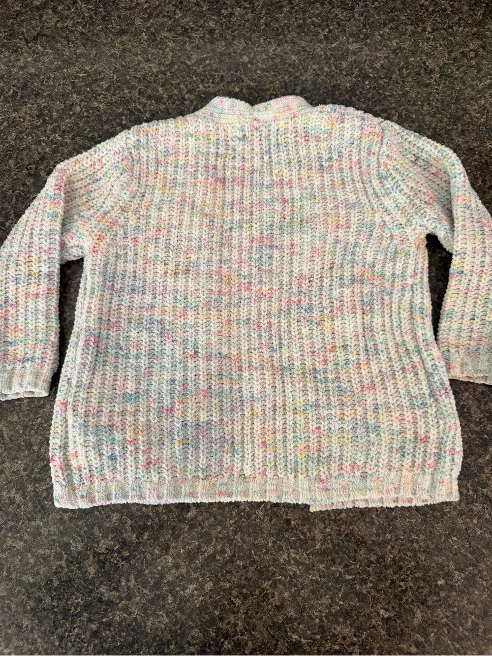 ⭐️Kids Old Navy Pastel Speckled White Open-Front Cardigan